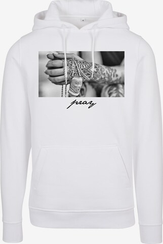 Sweat-shirt 'Pray 2.0' MT Men en blanc : devant