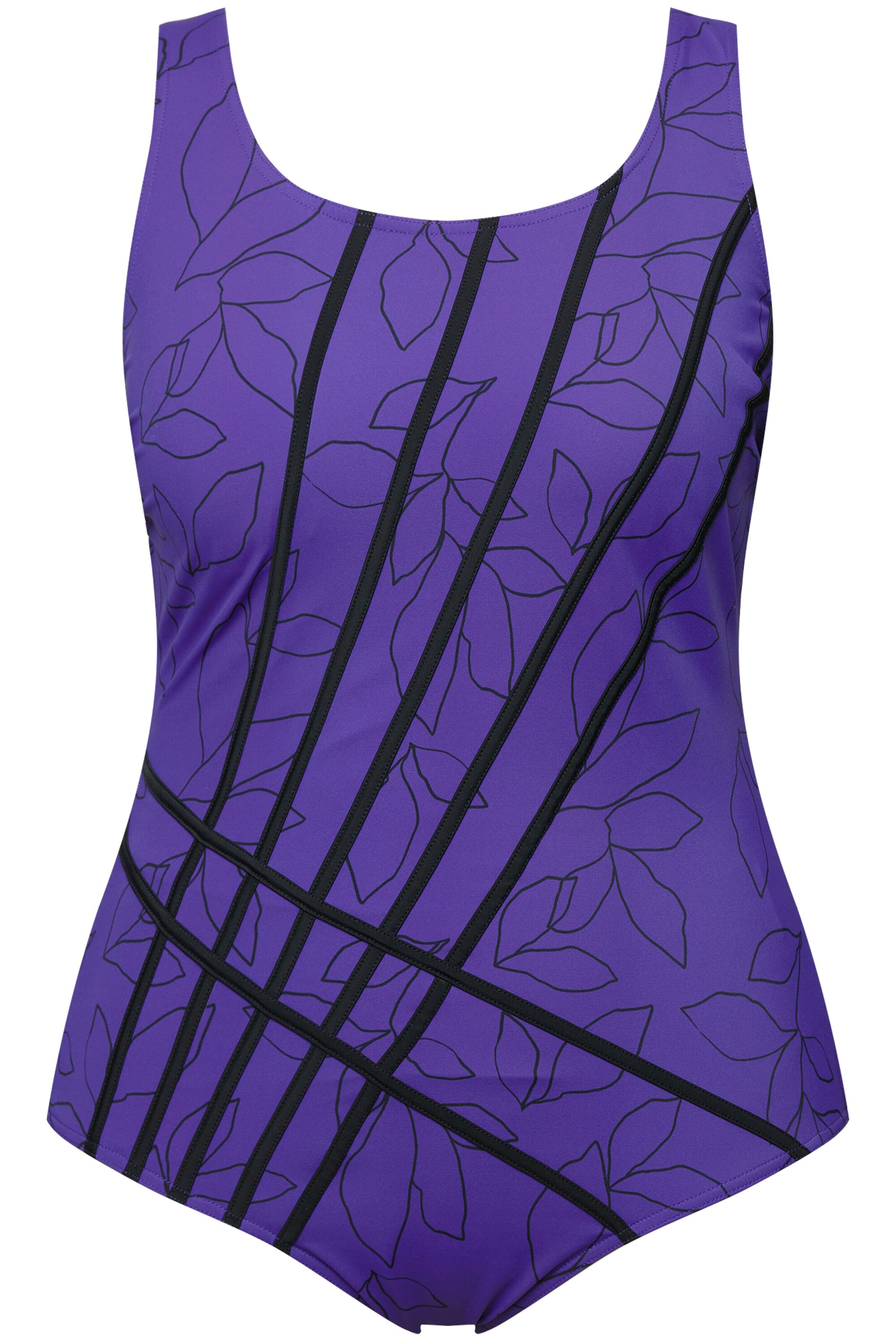 Ulla Popken Badpak in Lila: voorkant