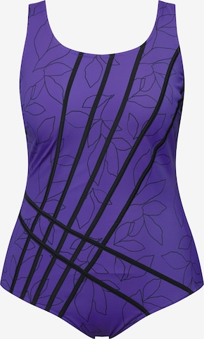 Ulla Popken Badpak in Lila: voorkant