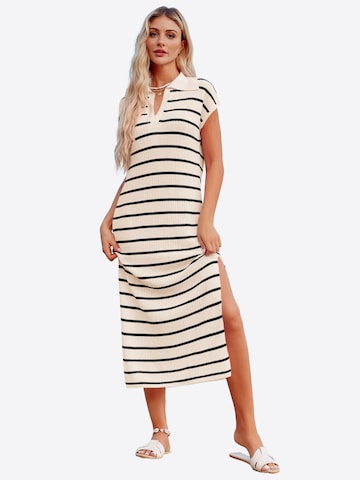 Imily Bela Kleid in Beige: Vorderseite