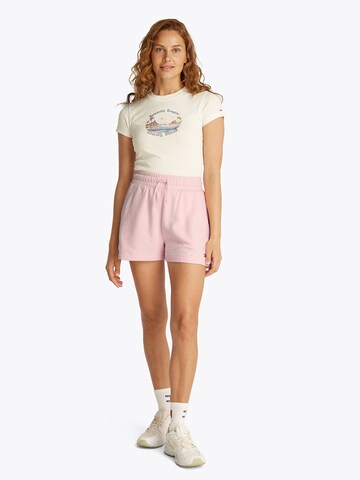 Tommy Jeans Свободный крой Штаны в Ярко-розовый
