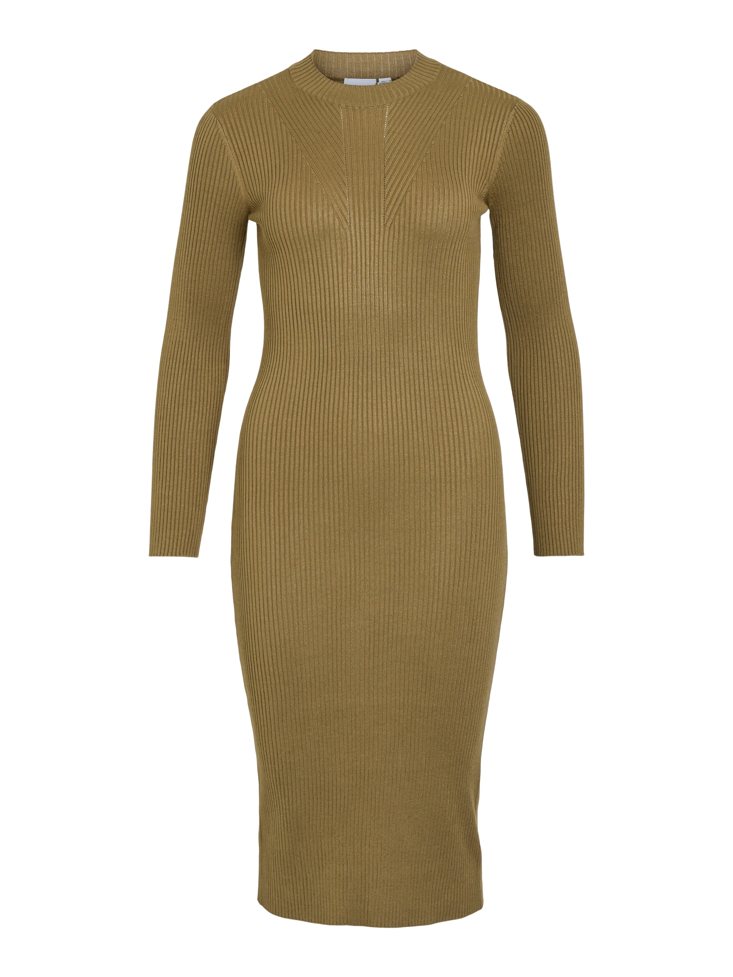 VILA Pletena obleka 'VIKNITTA' | zelena barva: sprednja stran