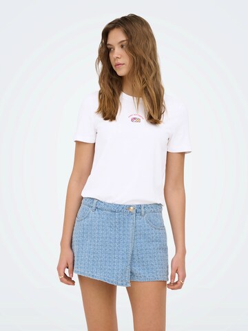 ONLY - Camiseta 'ONLFOODIE' en blanco: frente