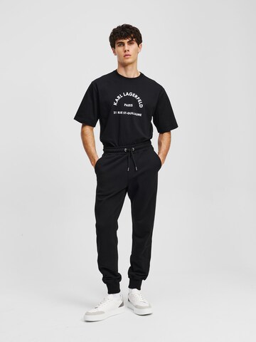 Karl Lagerfeld Tapered Trousers in Black: front