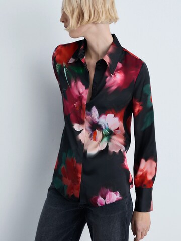 MANGO Bluse 'SOFFY' in Schwarz: Vorderseite