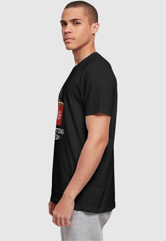 Merchcode Shirt 'Achtung heiss' in Schwarz