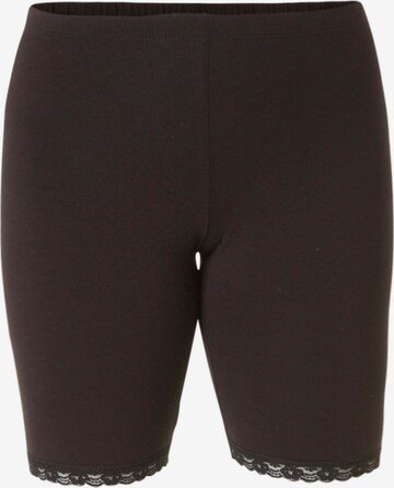 BASE LEVEL CURVY Skinny Leggings in Black: front