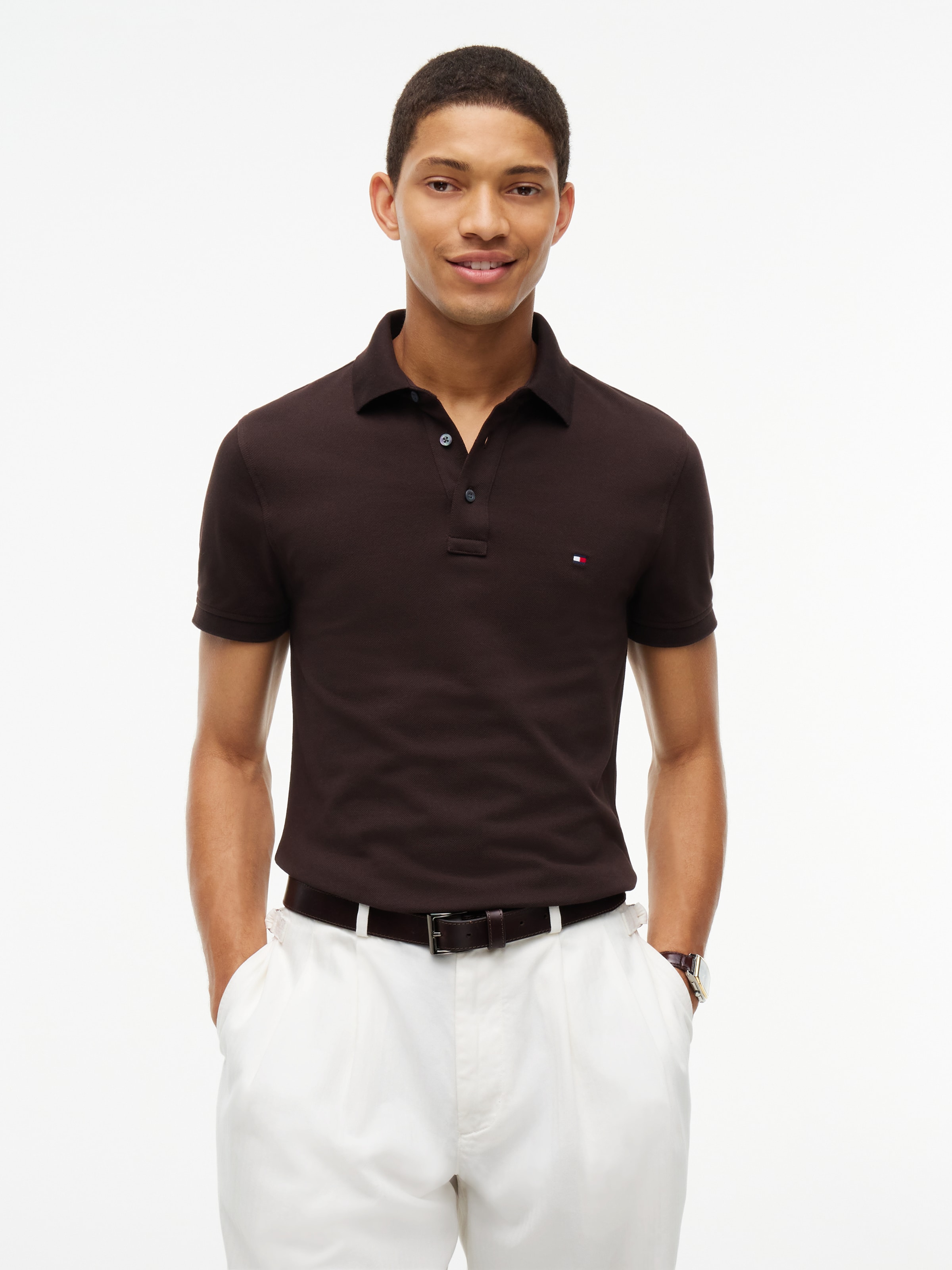 Tricou 'CORE 1985' de la TOMMY HILFIGER pe maro: față