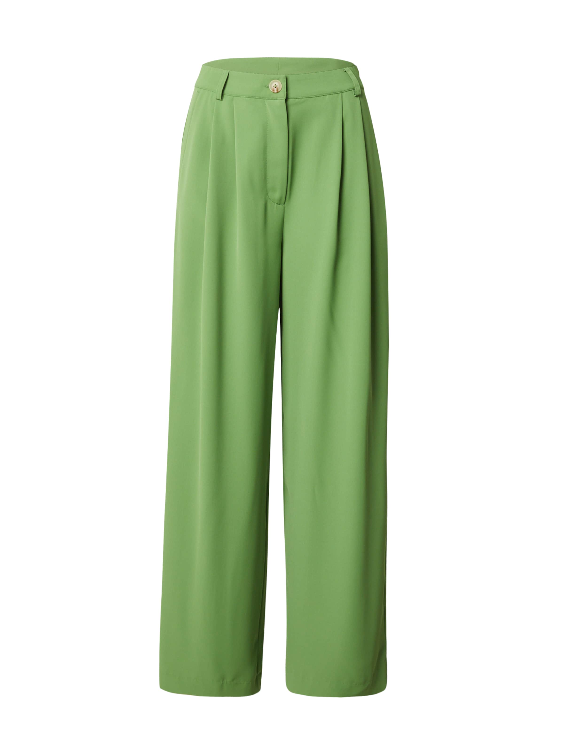 EDITED - Loosefit Pantalón de pinzas 'Jocelyne' en verde: frente