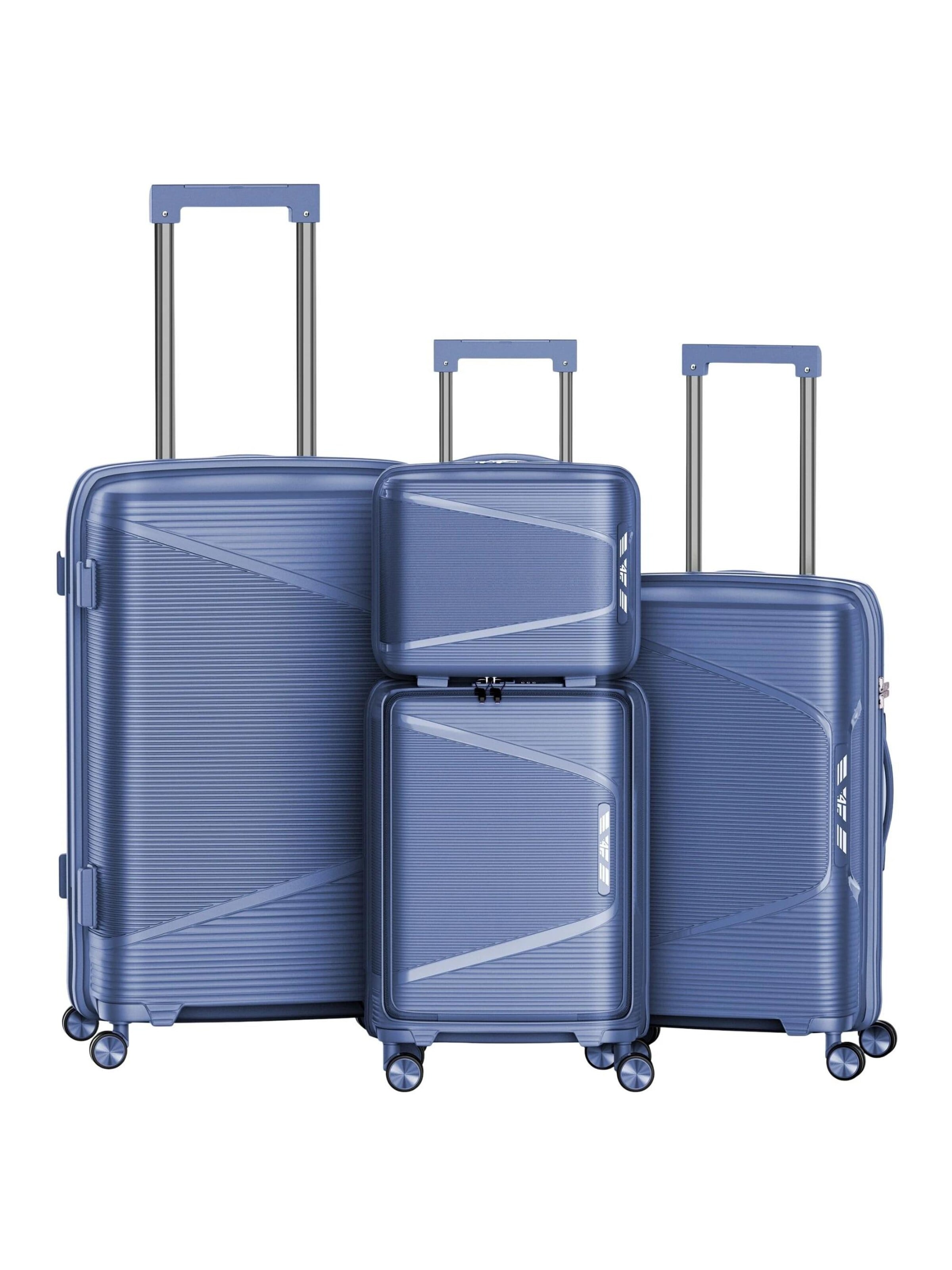 4FLY Suitcase Set 'Linea Lux' in Blue: front