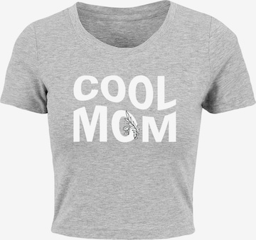 Merchcode Shirt 'Mothers Day - Cool Mom' in Grijs: voorkant