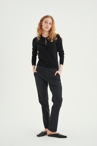 InWear Regular Pleated Pants 'Kinsa' in Black