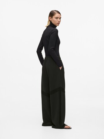 KARL LAGERFELD JEANS Wide Leg Hose in Schwarz