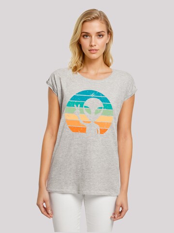 F4NT4STIC Shirt 'Alien Piece Sonnenuntergang' in Grey: front