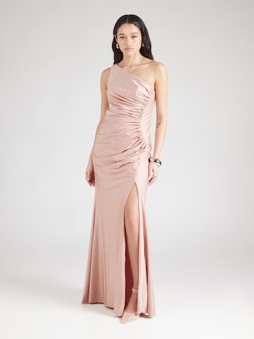 Unique Evening Dress in Pink: front