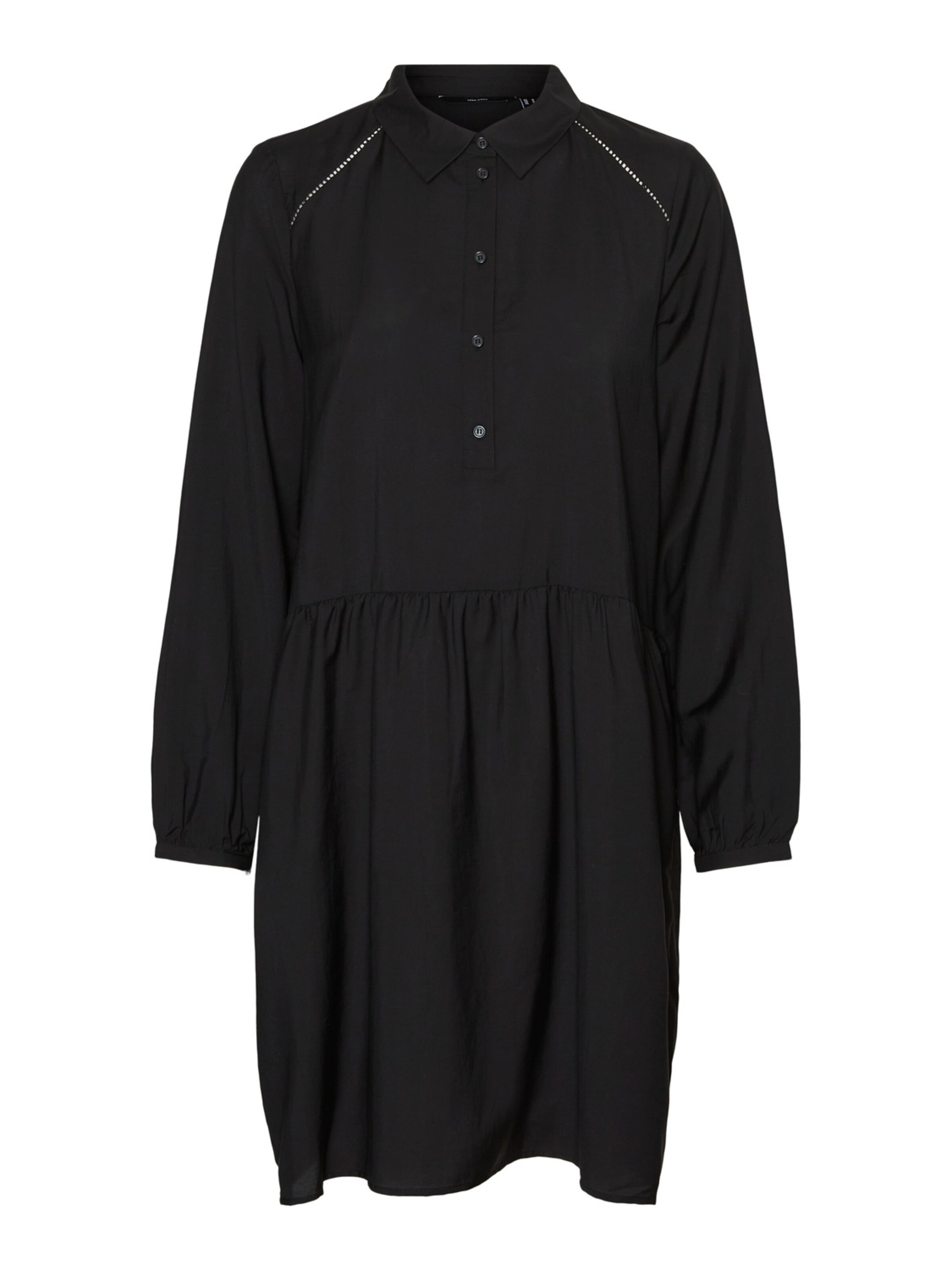 VERO MODA - Vestidos camiseiros 'Fay' em preto: frente