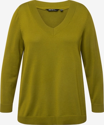 Pull-over Ulla Popken en vert : devant