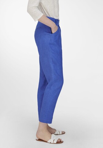 Peter Hahn Loose fit Pleat-Front Pants in Blue