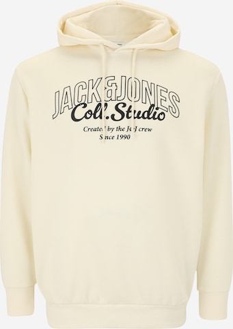 balta Jack & Jones Plus Megztinis be užsegimo 'JJMAKOTO': priekis
