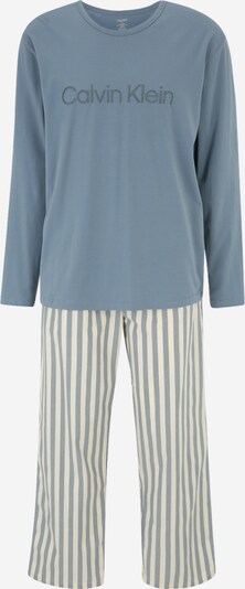 Calvin Klein Underwear Pyjama long en bleu clair / noir / blanc, Vue avec produit