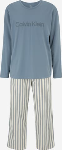 Pyjama long Calvin Klein Underwear en bleu : devant