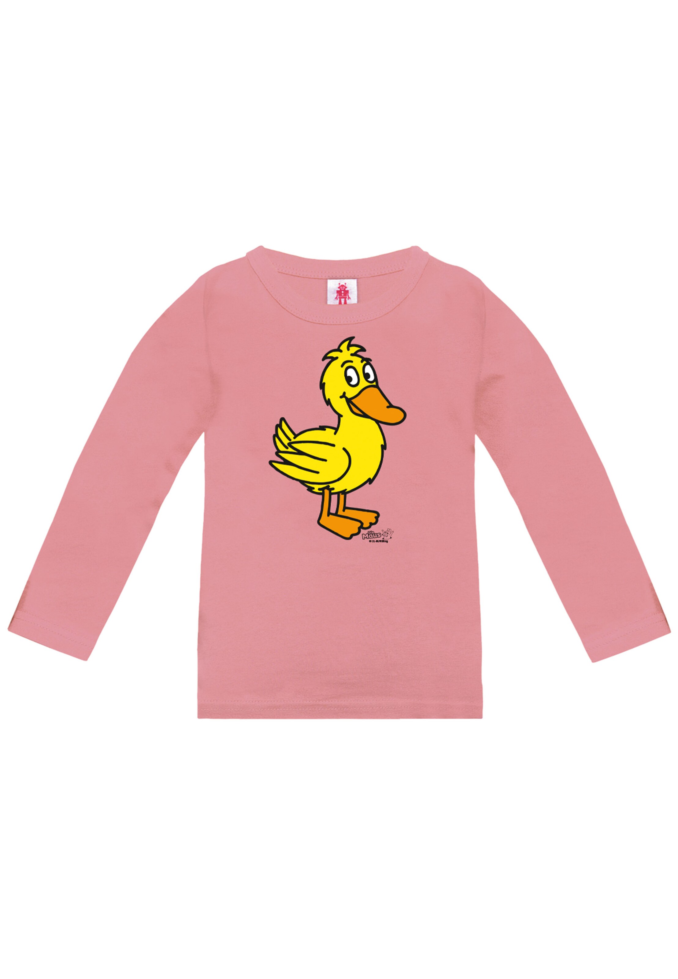 LOGOSHIRT Shirt 'Die Sendung mit der Maus - Ente' in Pink: front