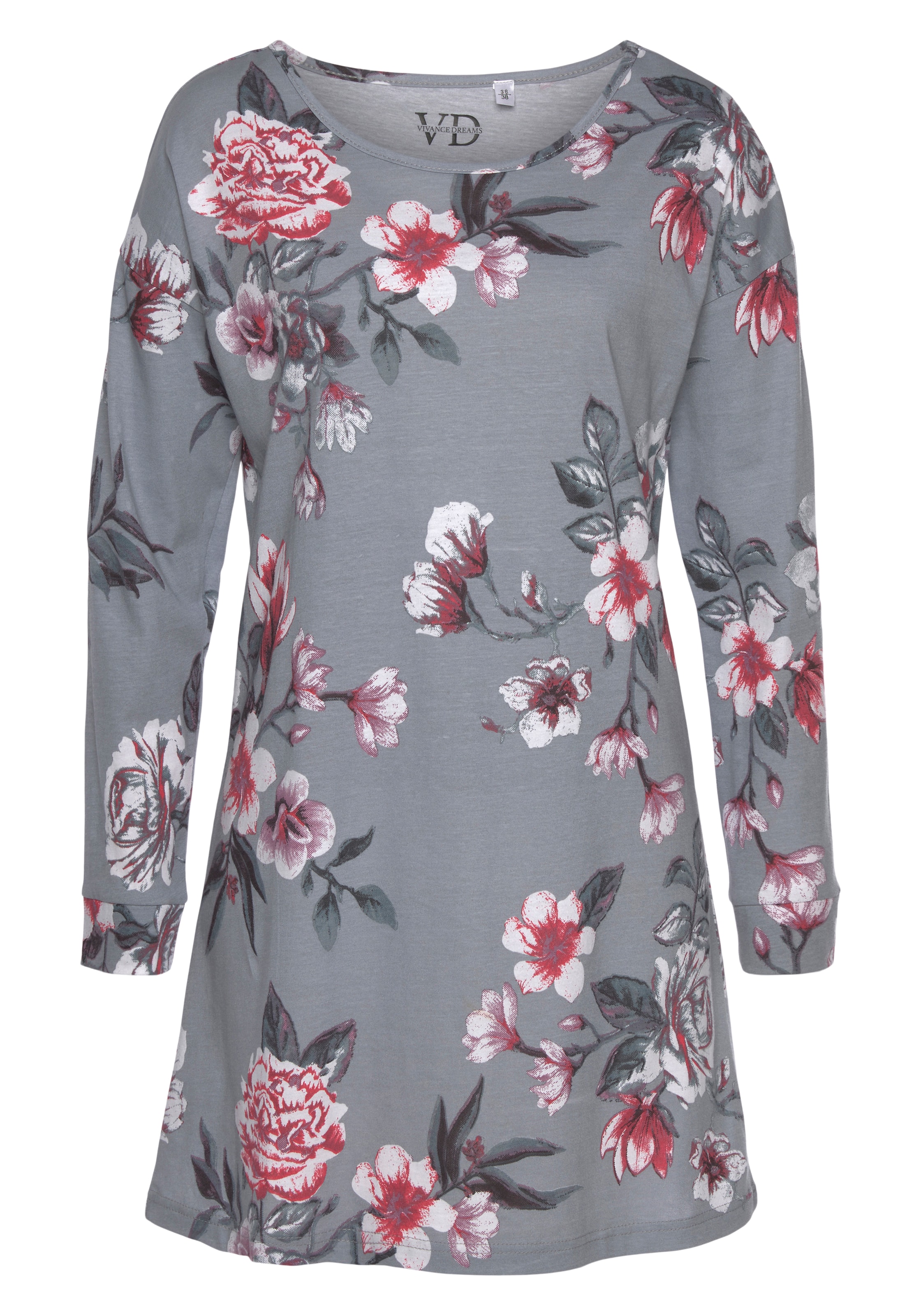 VIVANCE Nachthemd in Grau: Vorderseite