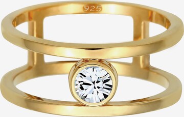 ELLI PREMIUM Ring Kristall Ring, Solitär-Ring in Gold