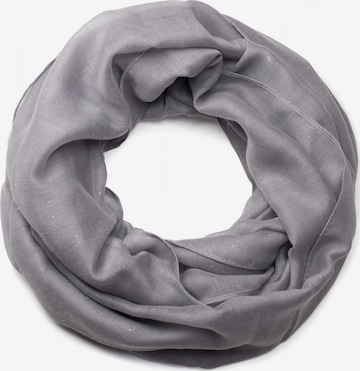 styleBREAKER Schlauchschal 'Loop mit Glitzer unifarben' in Grau: Vorderseite