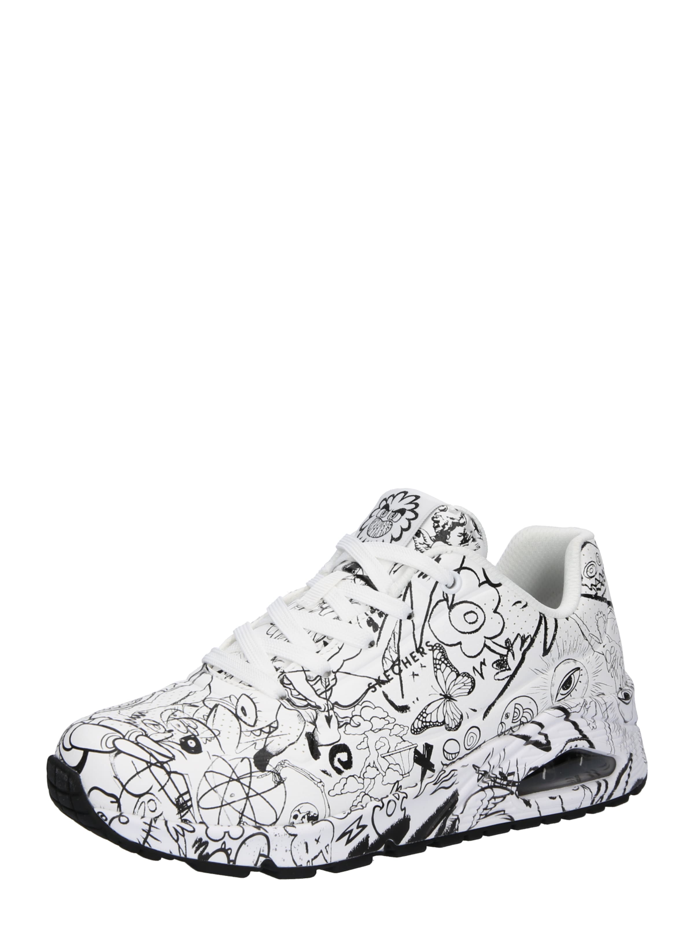 Baskets basses 'Uno' SKECHERS en blanc : devant