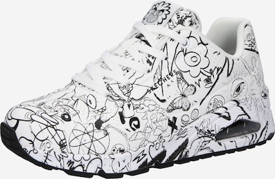 SKECHERS Sneakers low 'UNO' i svart / hvit, Produktvisning