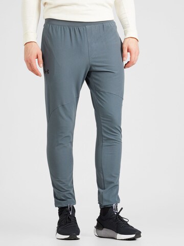 UNDER ARMOUR Tapered Sporthose in Grau: predná strana