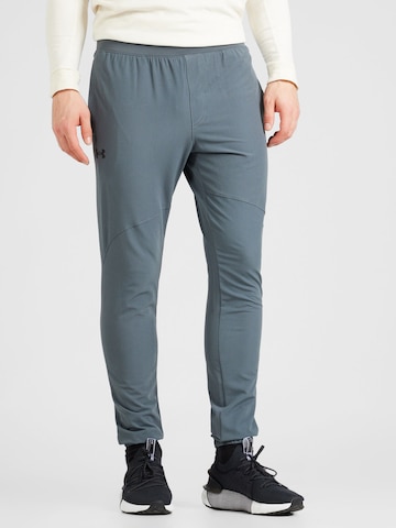 UNDER ARMOUR Дънки Tapered Leg Спортен панталон в сиво: отпред