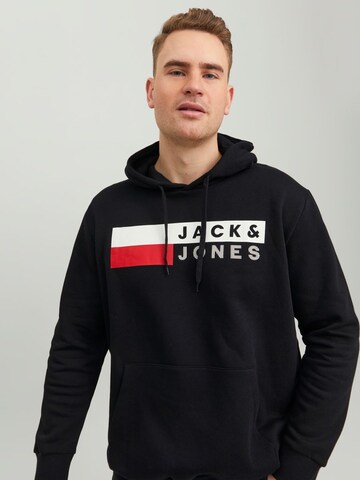 Jack & Jones Plus Суичър 'Ecorp' в черно