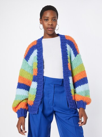 Nasty Gal Oversized cardigan in Mixed colours: front