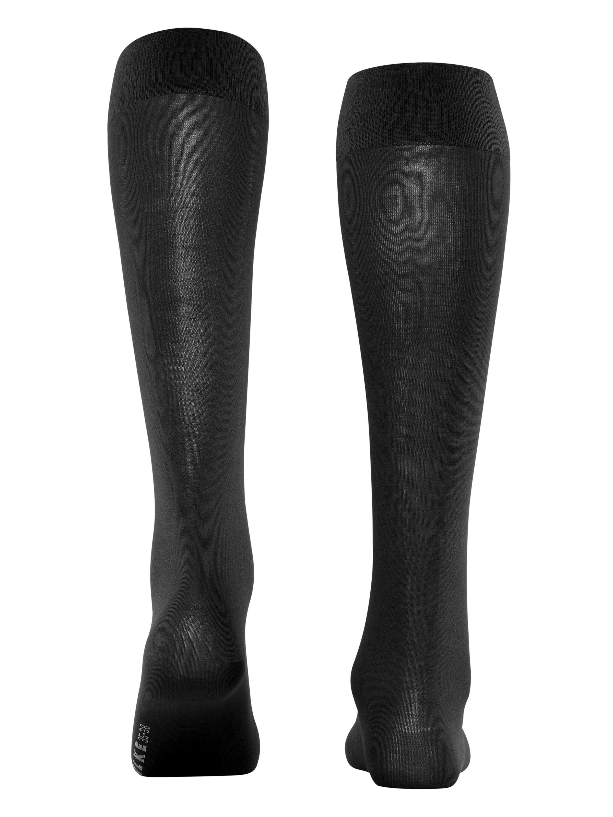 FALKE Knee High Socks 'Cotton Touch' in Black