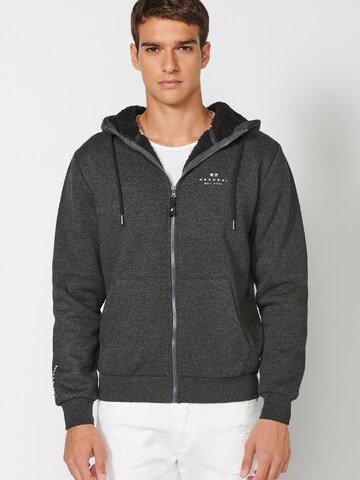 KOROSHI Sweat jacket in Grey: front