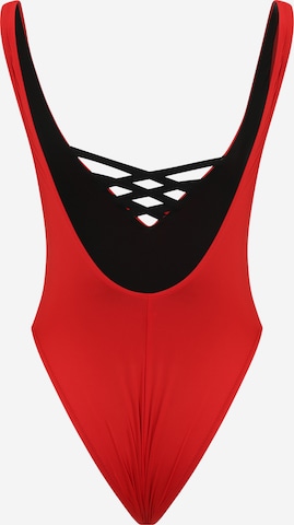 Nike Swim Ολόσωμο μαγιό σε κόκκινο