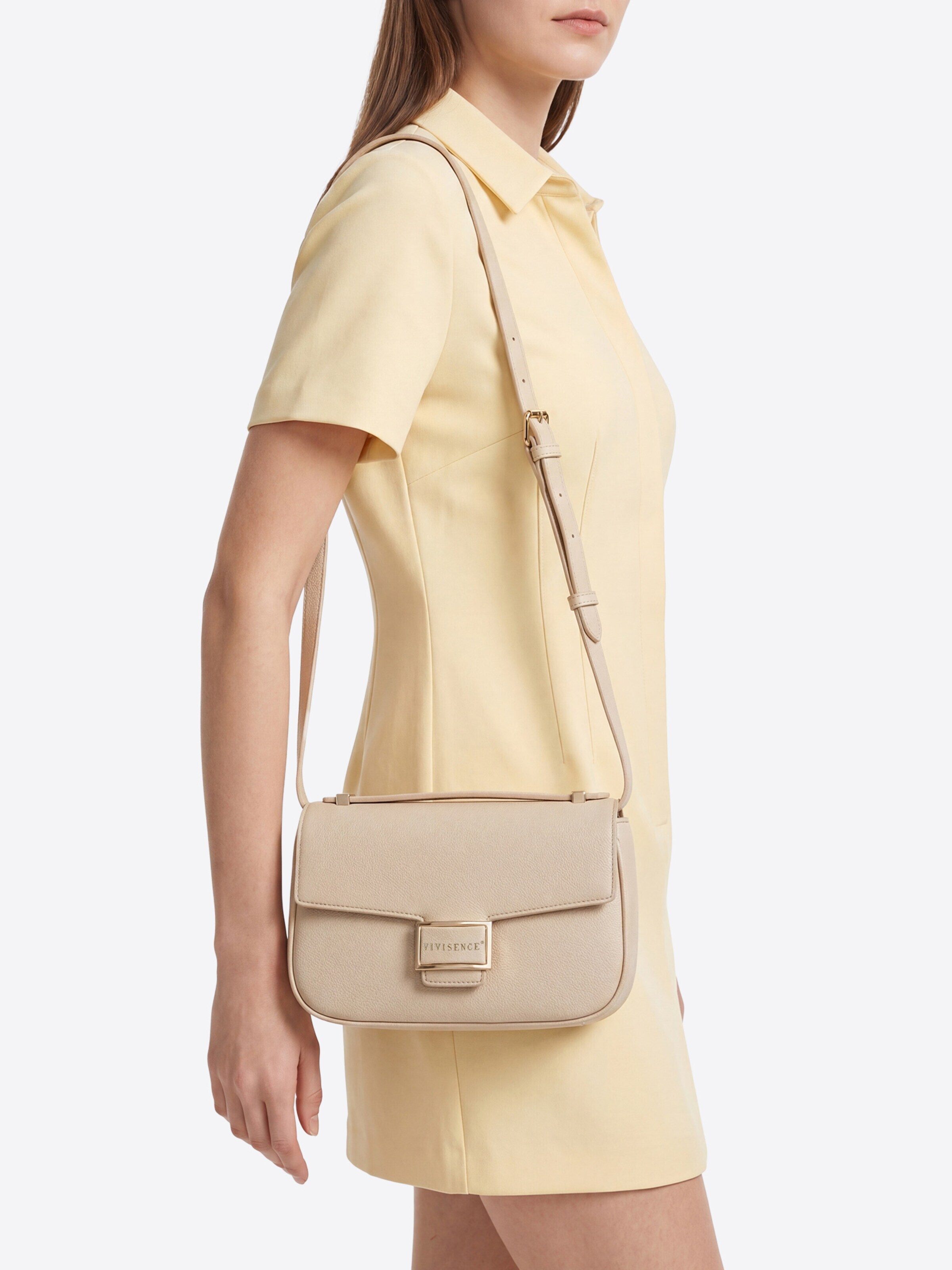 Vivisence Schultertasche 'T0026'‌‌‌‌‌‌ in Beige