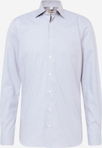 Coupe slim Chemise business OLYMP en bleu : devant