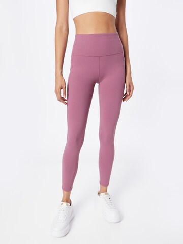 SKECHERS Skinny Workout Pants in Pink: front