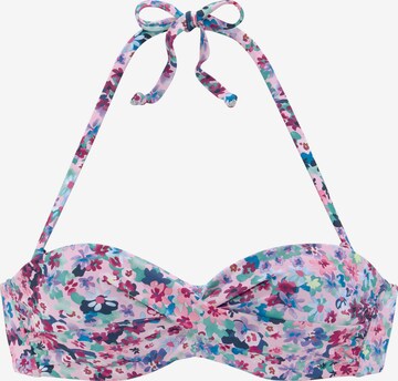 s.Oliver - Bandeau Top de biquíni em mistura de cores: frente