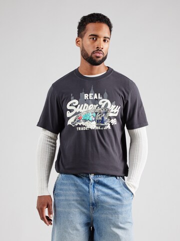 Superdry - Camiseta 'NEW YORK' en gris: frente