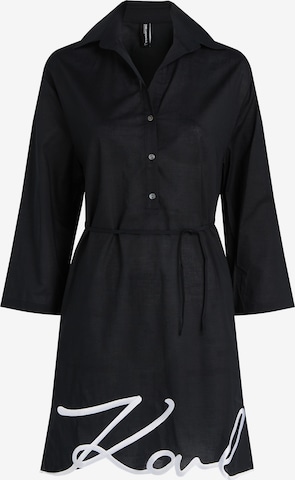 Robe-chemise Karl Lagerfeld en noir : devant