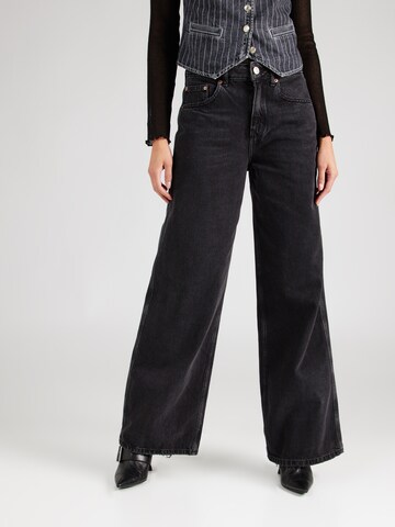 BDG Urban Outfitters Wide leg Jeans in Zwart: voorkant