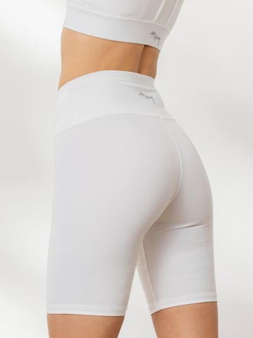 Skinny Leggings 'Biker' Hey Honey en blanc