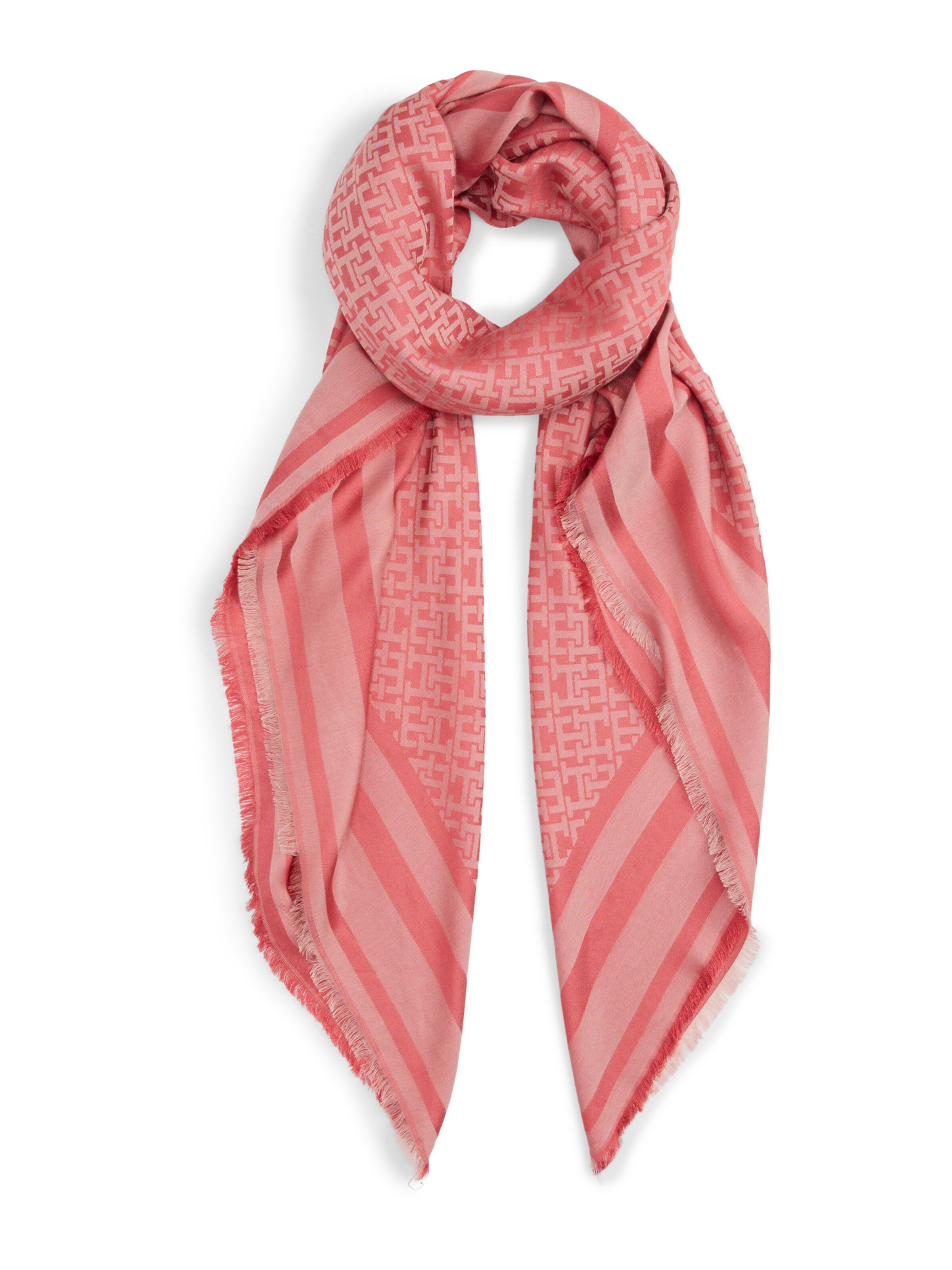 Fular de la TOMMY HILFIGER pe roz: față