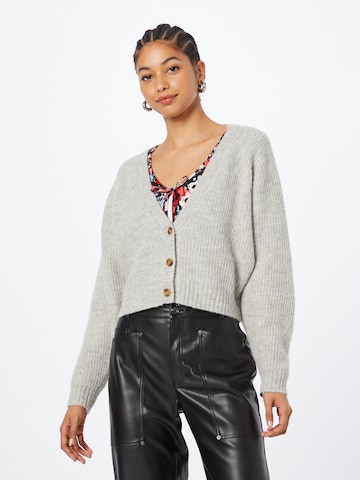 ESPRIT Knit Cardigan in Grey: front