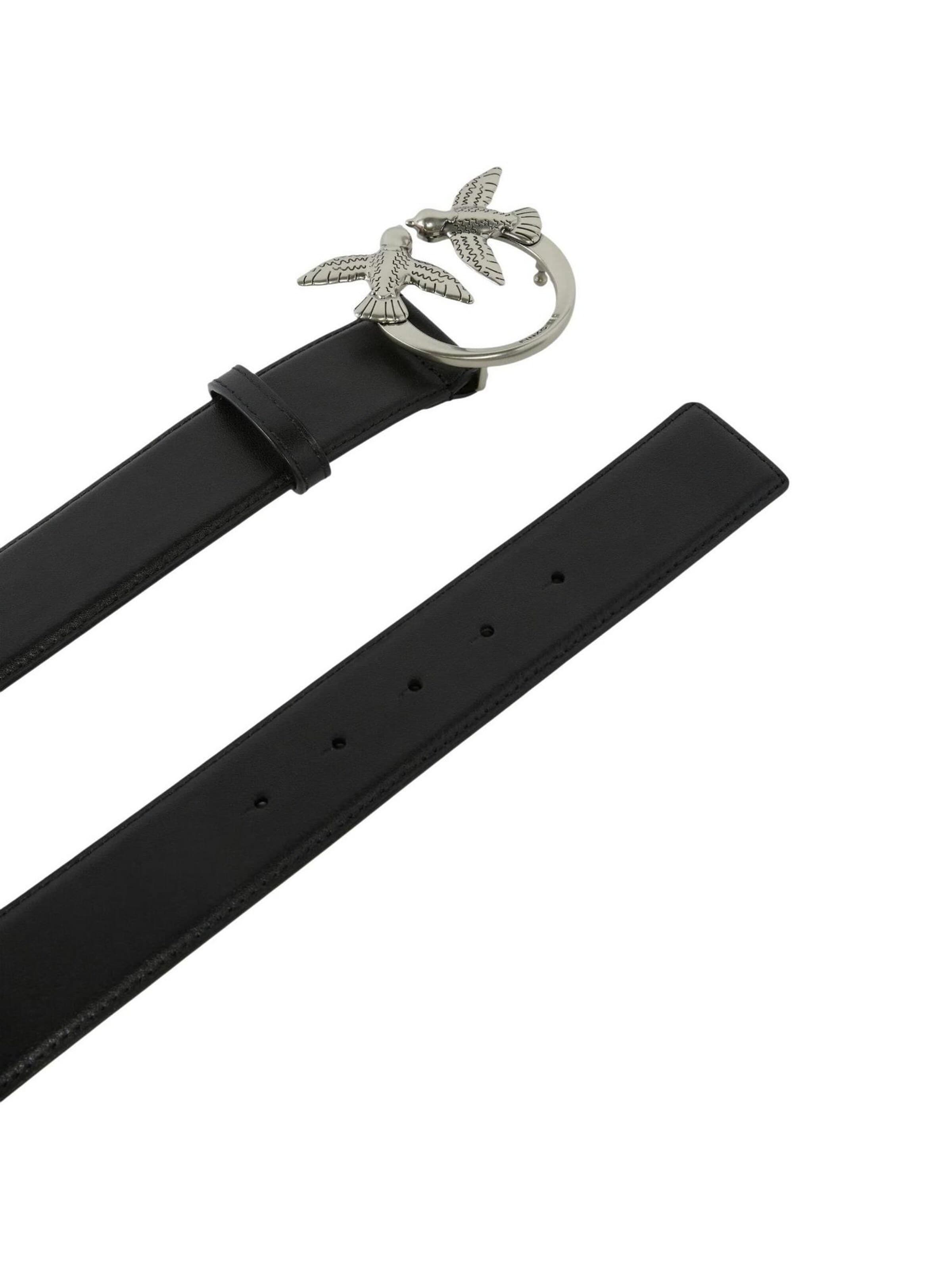 PINKO Riem 'ALTA LOVE BIRDS IN PELLE' in Zilver