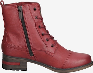 MUSTANG Lace-up bootie in Red